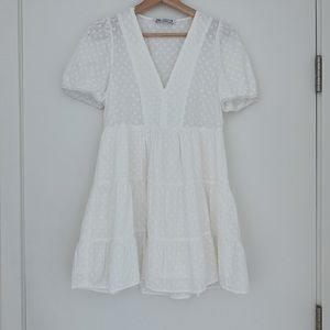 Zara Summer White Dress - Size XS